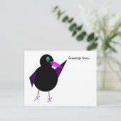 Buster Blackbird briefkaart (Staand voorkant)