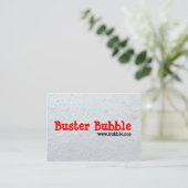 Buster Bubble Visitekaartje (Staand voorkant)