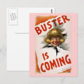 Buster komt  Theater Poster Briefkaart (Voorkant / Achterkant)