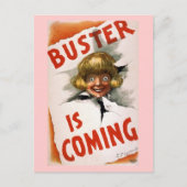 Buster komt  Theater Poster Briefkaart (Voorkant)