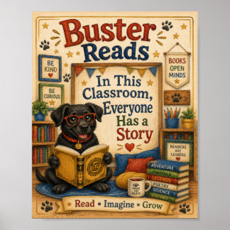 Buster Leest Klasposter Poster