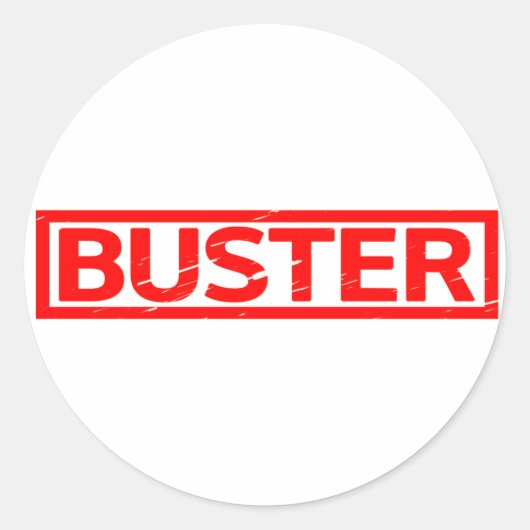 Buster Stamp Ronde Sticker (Voorkant)