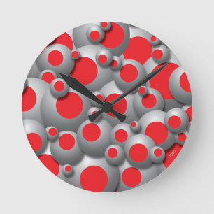 Busting Bubbles Red Ronde Klok