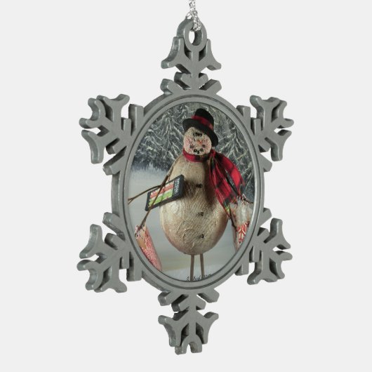 Busting Shopper Tin Sneeuwvlok Ornament (Links)