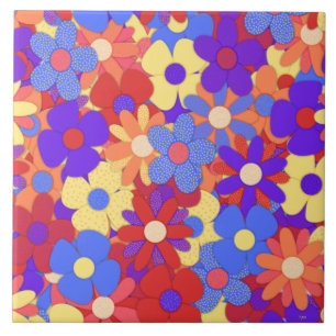 Bustling Bouquet Ceramic Tile Tegeltje