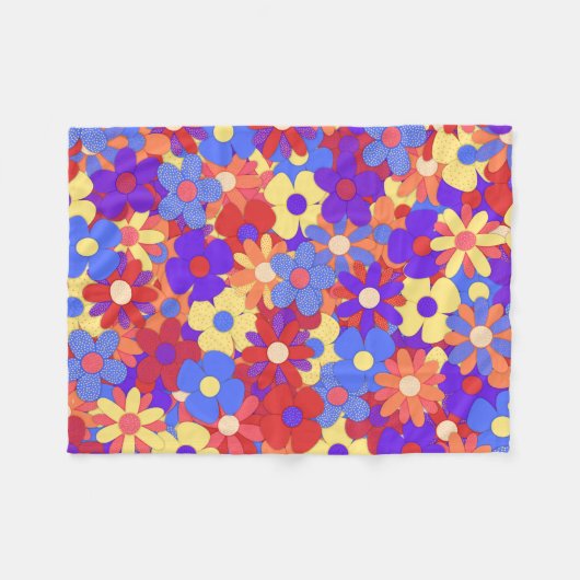Bustling Bouquet Fleece Blanket (Voorkant (Horizontaal))