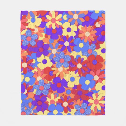 Bustling Bouquet Fleece Blanket Deken (Voorkant)