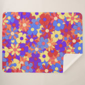 Bustling Bouquet Sherpa Blanket Deken (Voorkant (horizontaal))