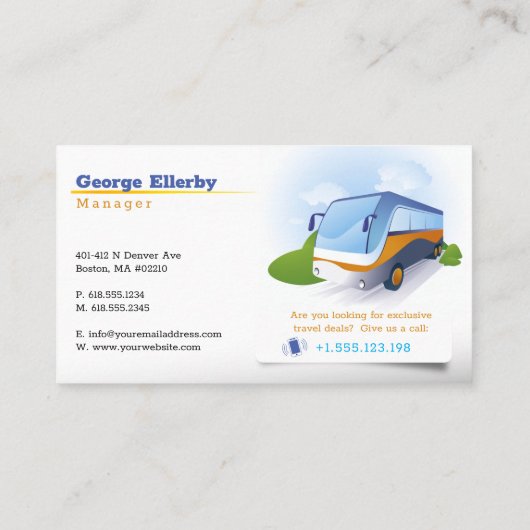 bustoerisme | Reisagent Visitekaartje (Achterkant)