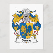 Bustos Family Crest Briefkaart (Voorkant)