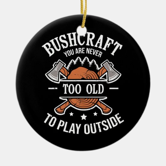 Busvaartuigen die je nooit te oud bent om buiten t keramisch ornament (Voorkant)