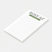 Busy AF | Trendy Modern Typografie | Groen laminaa Post-it® Notes (Schuin)