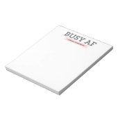 Busy AF | Trendy Modern Typografie | Roze Notitieblok (Linkerzijde)