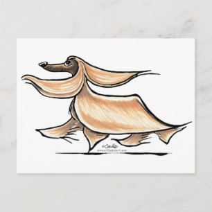 Busy Afghan Hound Briefkaart