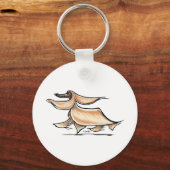 Busy Afghan Hound Sleutelhanger (Voorkant)