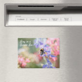 "Busy as a Bumble Bee" Soft Pastel Flowers Magneet (Insitu (Vaatwasser))