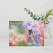 "Busy as a Little Bumble Bee" Soft Pastel Flowers (Staand voorkant)