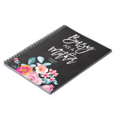 Busy As A Mother Motiverende Boodschap Bloemenkrij Notitieboek (Linkerzijde)