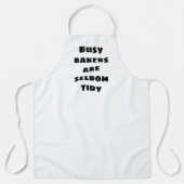 Busy Bakers zijn zelden Tidy White Schort (Voorkant)