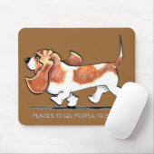Busy Basset Hound Muismat (Met muis)