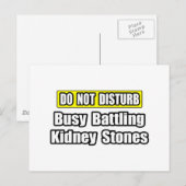 Busy Battling Kidney Stones Briefkaart (Voorkant / Achterkant)