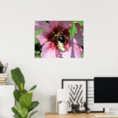 Busy Be Collection Pollen in a Hibiscus  Poster (Thuiskantoor)