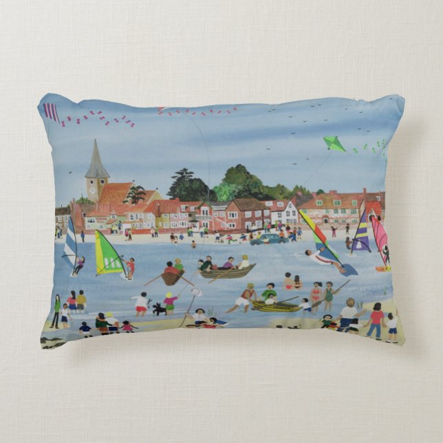 Busy Beach Accent Kussen (Voorkant)
