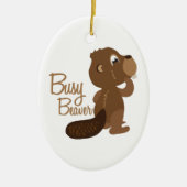 Busy Beaver Keramisch Ornament (Voorkant)