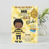 Busy Bee Birthday Invitation Kaart (Staand voorkant)