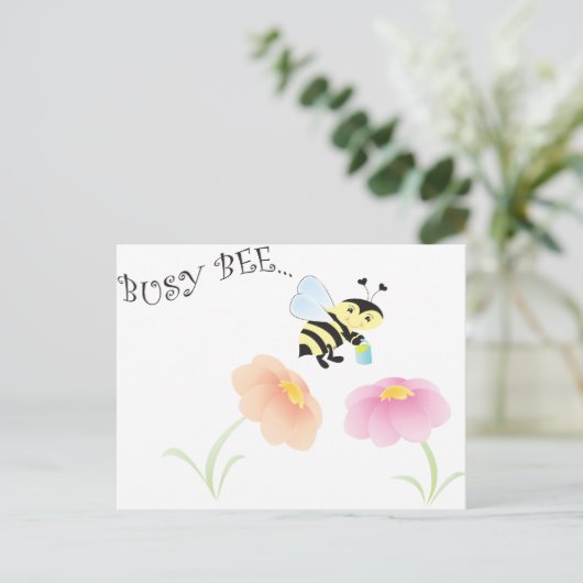 Busy Bee Briefkaart (Staand voorkant)