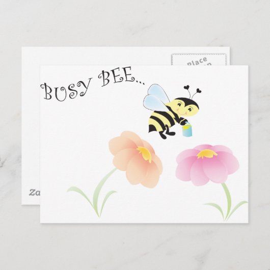 Busy Bee Briefkaart (Voorkant / Achterkant)