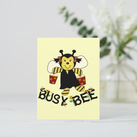 Busy Bee Briefkaart (Staand voorkant)