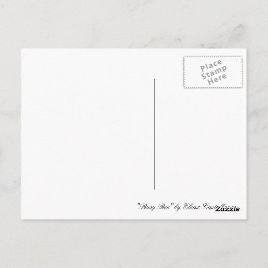Busy Bee Briefkaart (Achterkant)