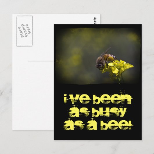 Busy Bee Briefkaart (Voorkant / Achterkant)