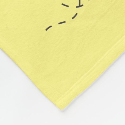 Busy Bee Cute Yellow Pattern Fleece Deken (Hoek)