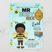 Busy Bee Difference Birthday Invitation Kaart (Voorkant / Achterkant)