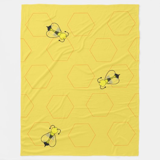 Busy Bee Fleece Deken (Voorkant)