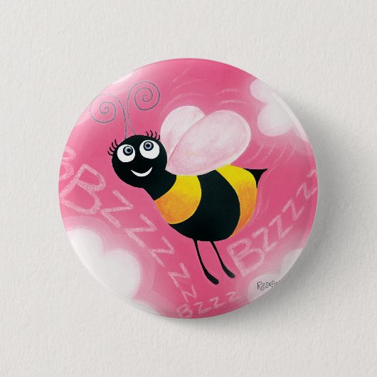Busy Bee Ronde Button 5,7 Cm (Voorkant)