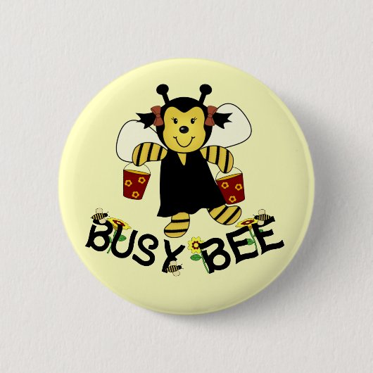 Busy Bee Ronde Button 5,7 Cm (Voorkant)