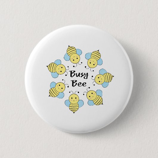 Busy Bee Ronde Button 5,7 Cm (Voorkant)