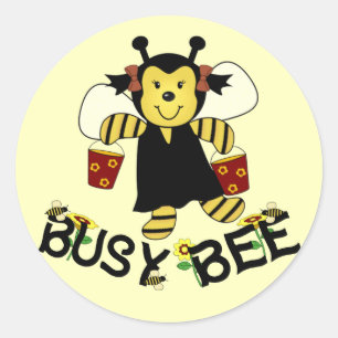 Busy Bee Ronde Sticker