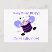 Busy Bee Single Woman's Change of Address Briefkaa Aankondigingskaart (Voorkant)