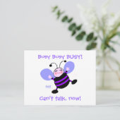 Busy Bee Single Woman's Change of Address Briefkaa Aankondigingskaart (Staand voorkant)