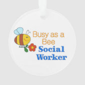 Busy Bee Social Worker Ornament (achterkant)