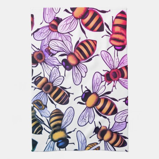 Busy bee  theedoek (Verticaal)