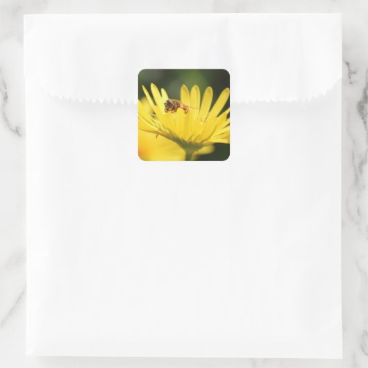 Busy Bee Vierkante Sticker (Tas)