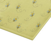 Busy Bee Yellow Pattern Snijplank (Hoek)