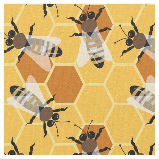 Busy Bees Fabric Stof (Close Up)