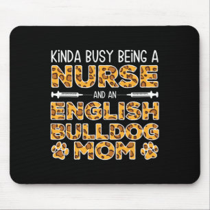 Busy Beurse Dog Moeder - Engelse Bulldog Mam Muismat