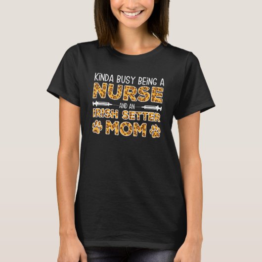 Busy Beurse Dog Moeder - Irish Setter Mam_1 T-shirt (Voorkant)